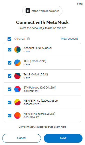 Blockpit MetaMask Blockchains Selection.png