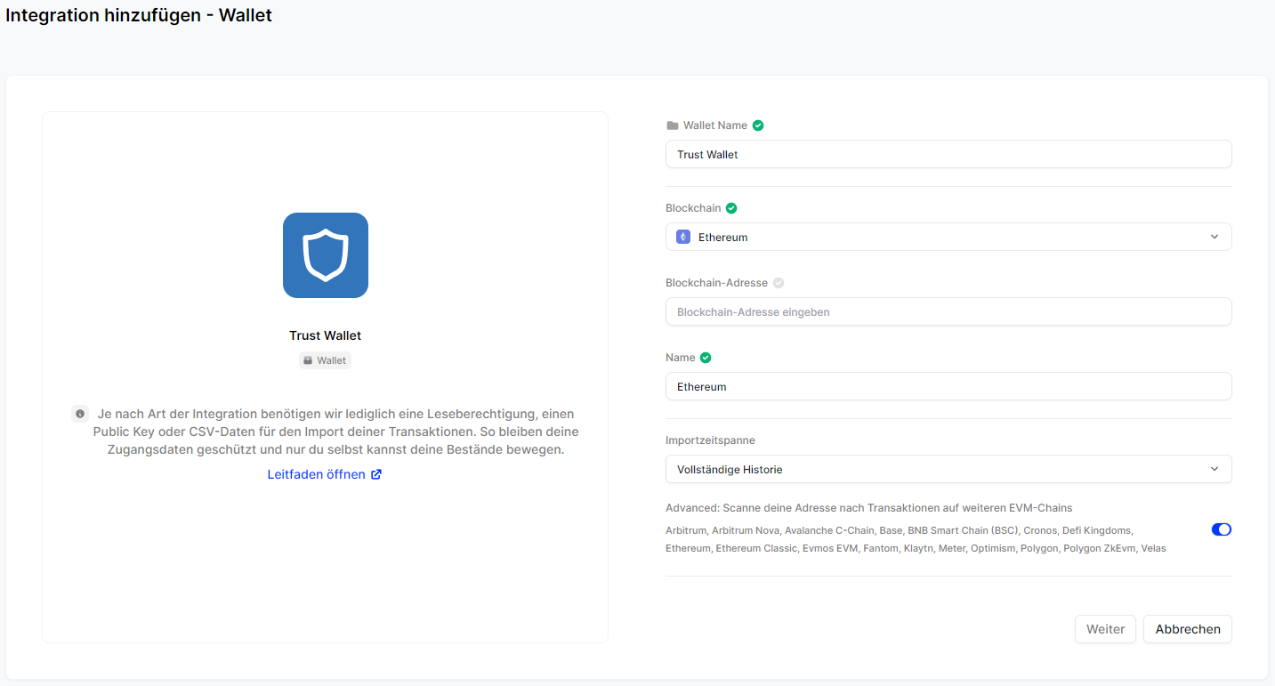 Blockpit Trust Wallet Integration hinzufügen.png